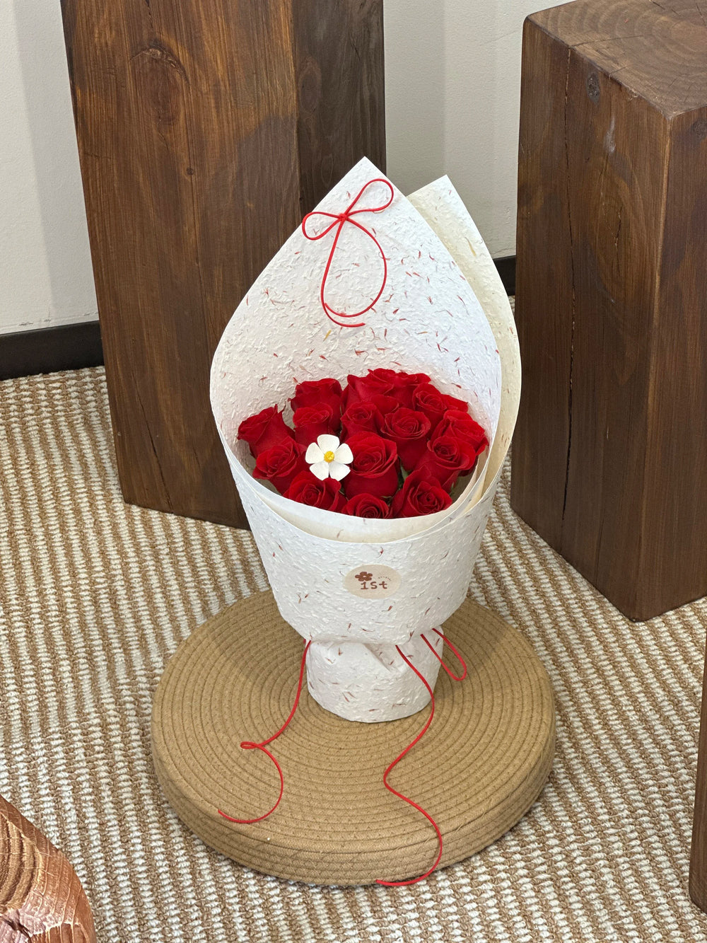 Red Rose Wrapped in Petals