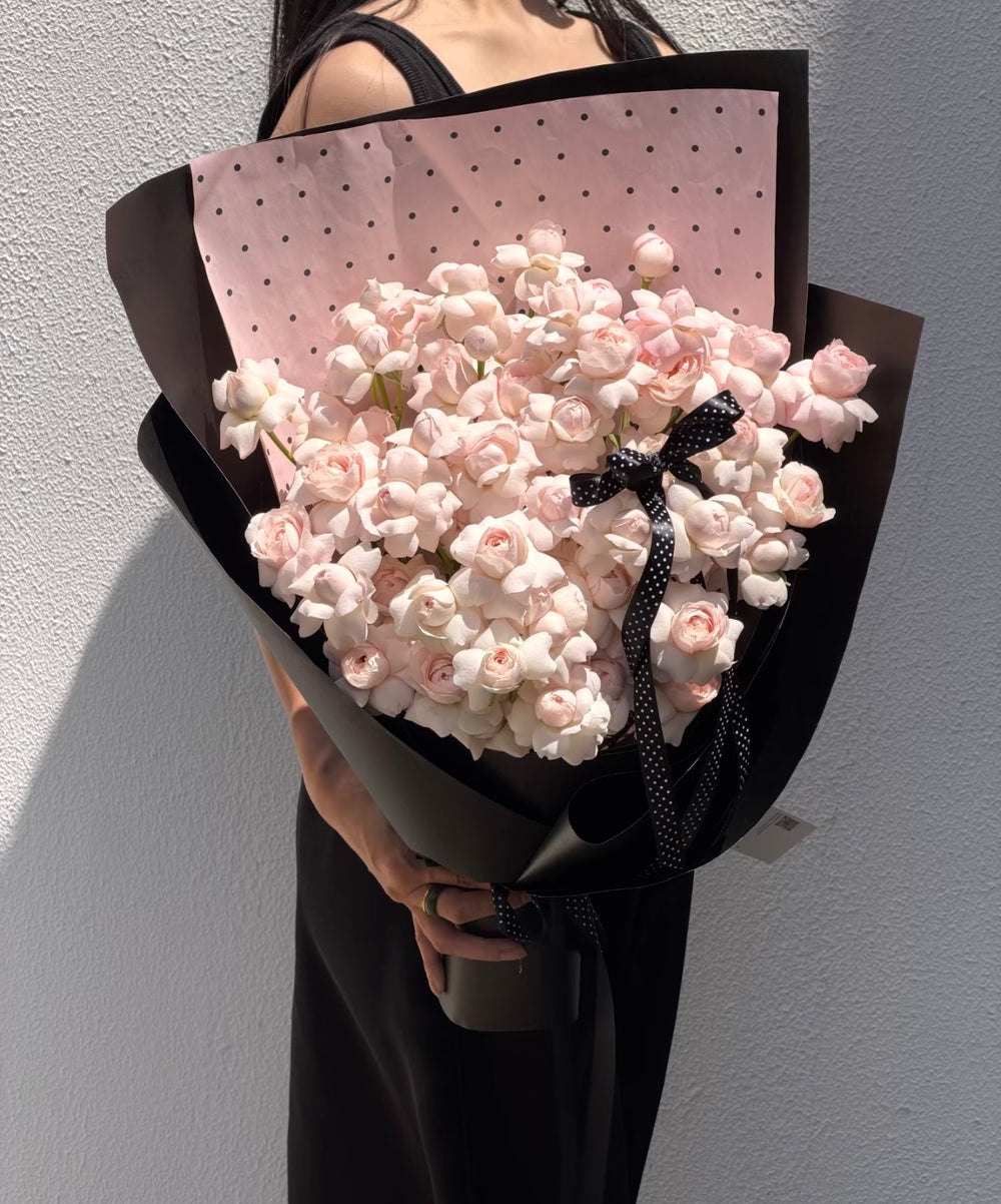 QIXI | Pink & Black Polka X-Large Fairy Kiss