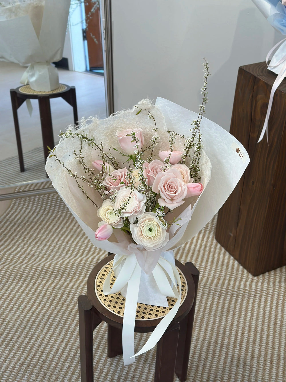 Blush Bloom with Spirea (Spring Limited)