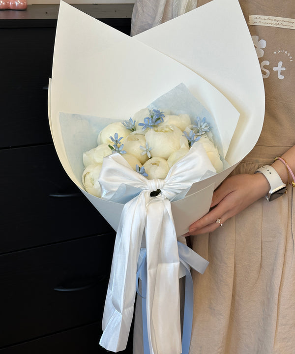 Blue Skies & Peonies