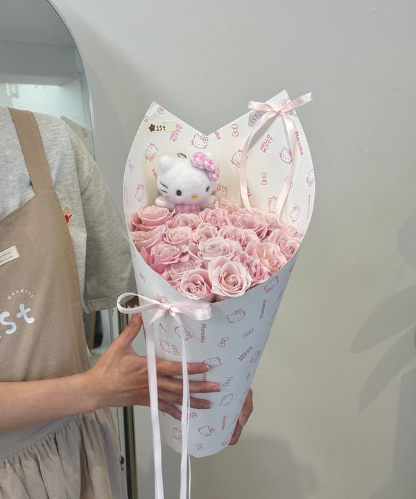 Pink Kitty Rose Bouquet