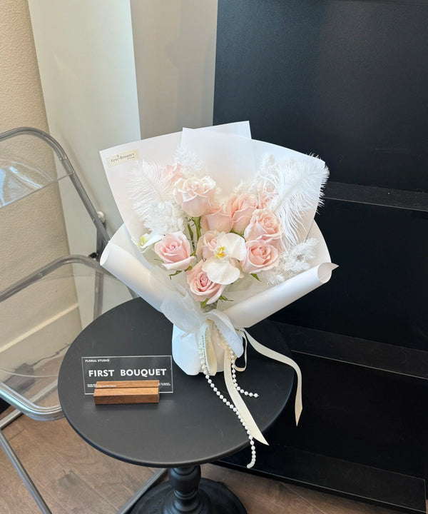 Soft Blush w/ orchids